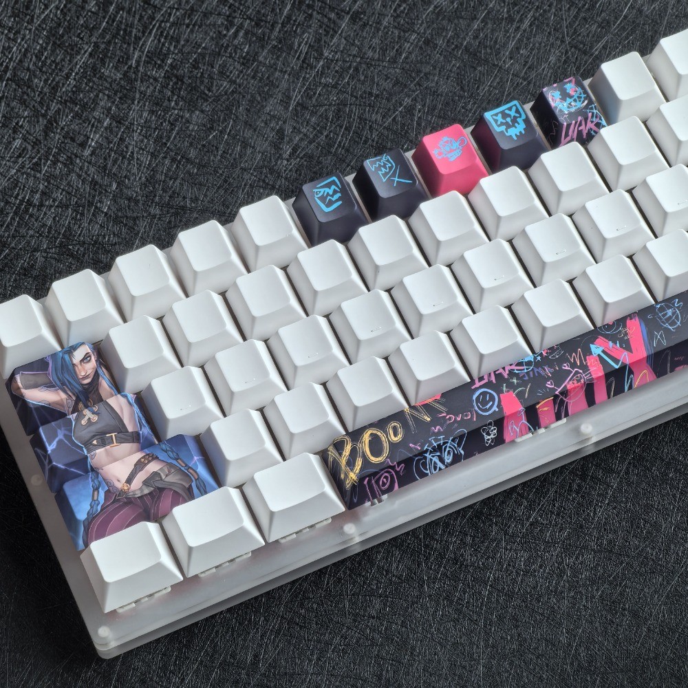 Jinx Keycap 12pcs Cherry Profile PBT อะนิเมะห้าด้าน Dye Sublimation ...