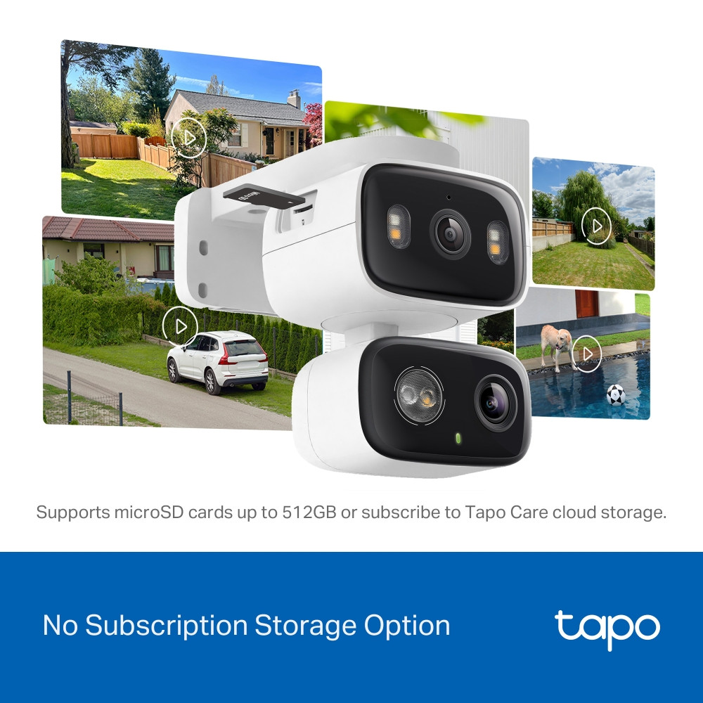 TAPO C246D 6MP Indoor/Outdoor Dual Lens Pan/Tilt Security Camera ...