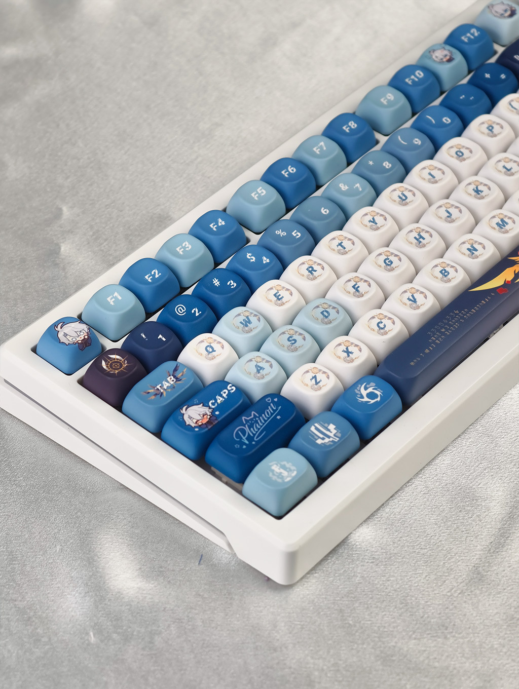 Khaslana Keycaps 130 คีย์ MOA/เชอร์รี่โปรไฟล์ PBT Dye Sublimation ...
