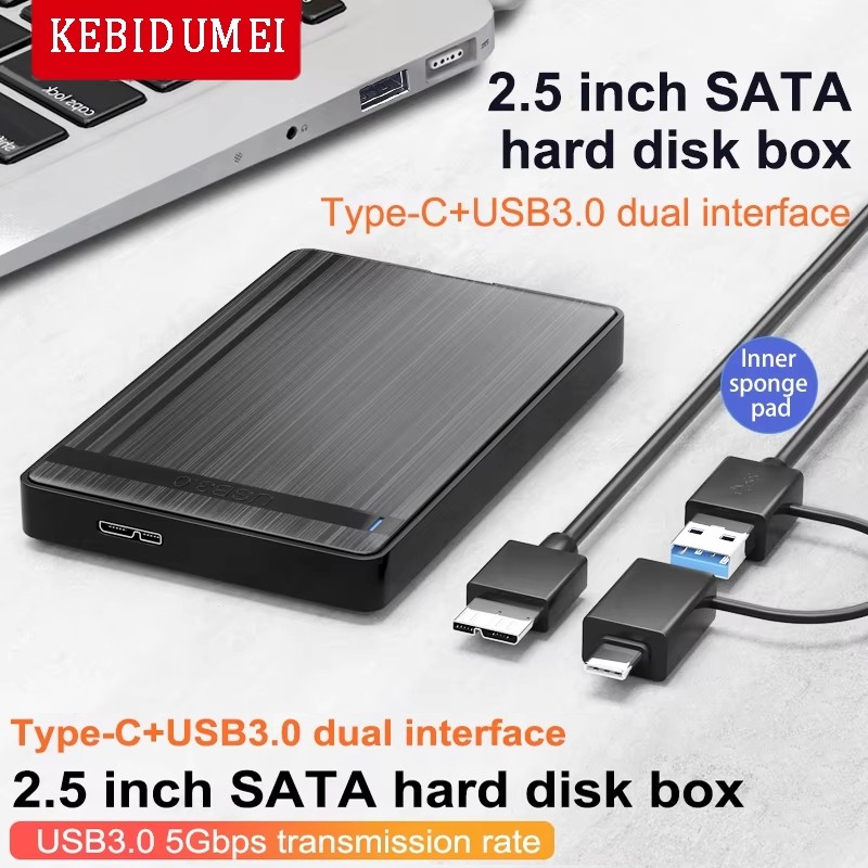 2.5 "Hdd Sata To Usb 3.0 ฮาร์ดไดรฟ์ภายนอกมือถือสําหรับแล็ปท็อป Pc 5Gbps Speed Enclosure Sata Ssd Hdd Storage Case