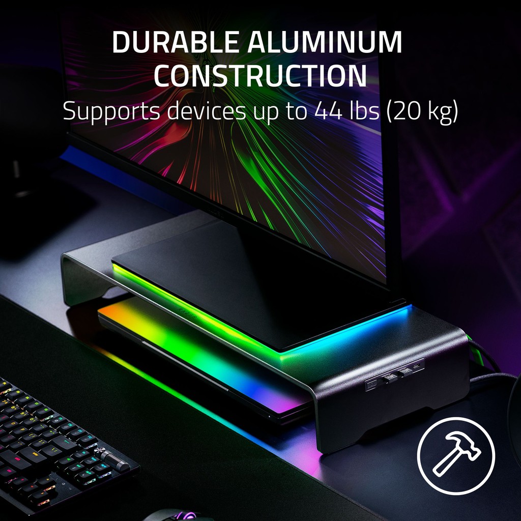 Razer Monitor Stand Chroma - Aluminum Monitor Stand With 4-Port Hub (ขา ...