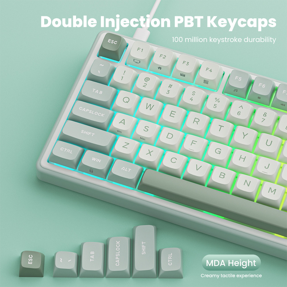 Royal Kludge RK R98Pro Sky Cyan 98 คีย์ RGB แบบมีสายพร้อมคีย์บอร์ดเชิง ...