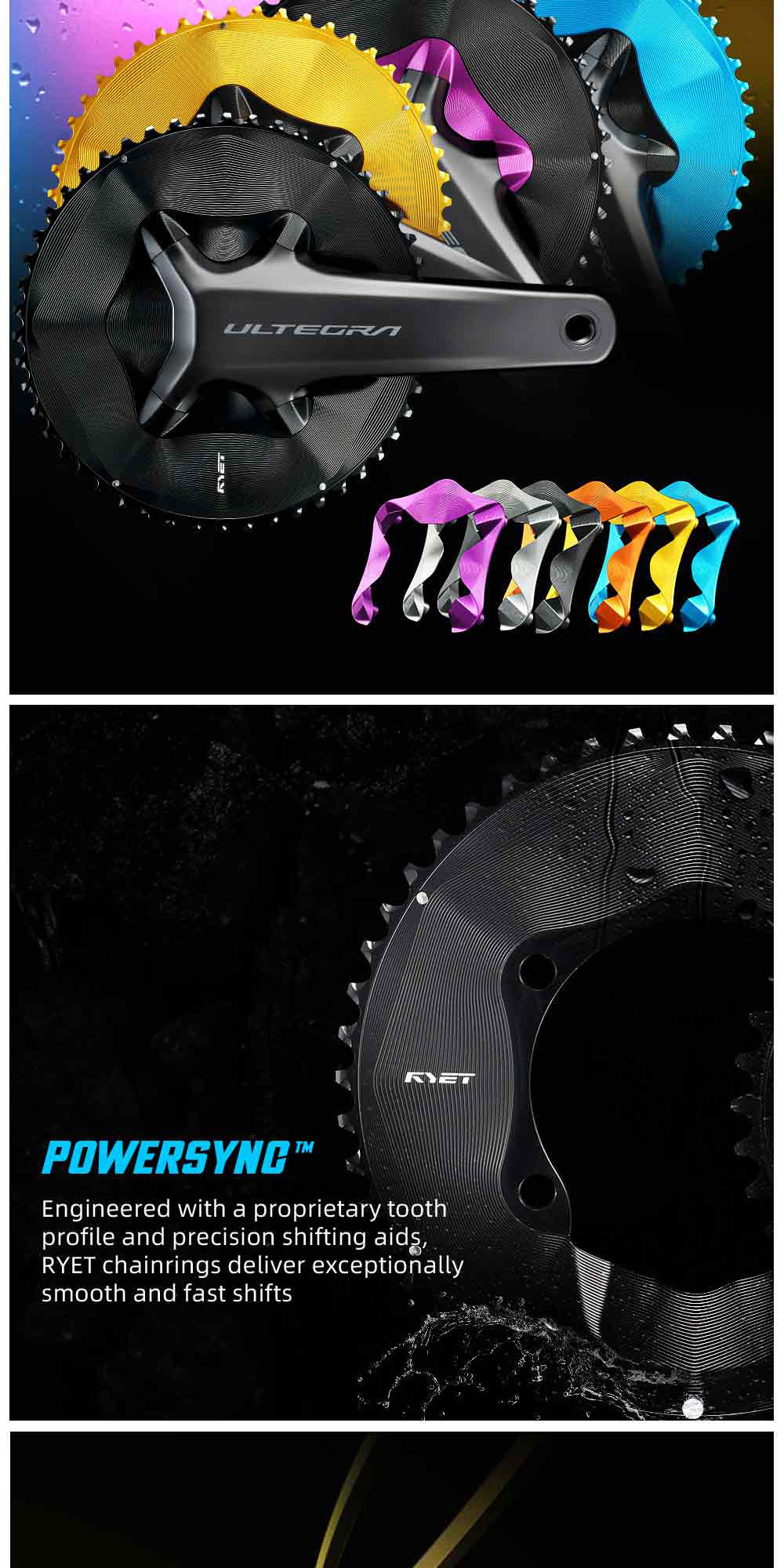 RYET Aero Design Road Bike Chainring สำหรับระบบขับขี่ Shimano Dura-Ace ...