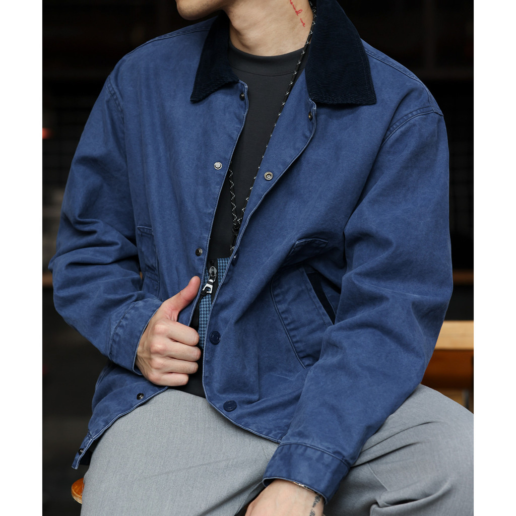 Wuluwear American Heavy Lapel Bane Style Jacket Men 310g Magic Blue ...