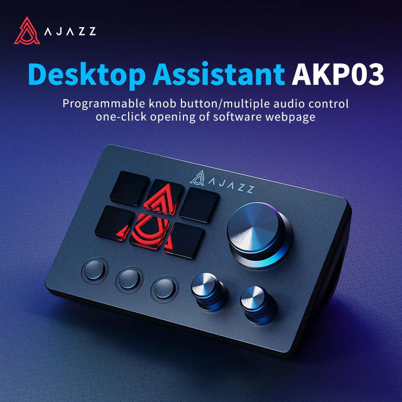 อุปกรณ์เสริมเดสก์ท็อป Ajazz AKP03 Desktop Helper with 6Key+3 Button+3 ...