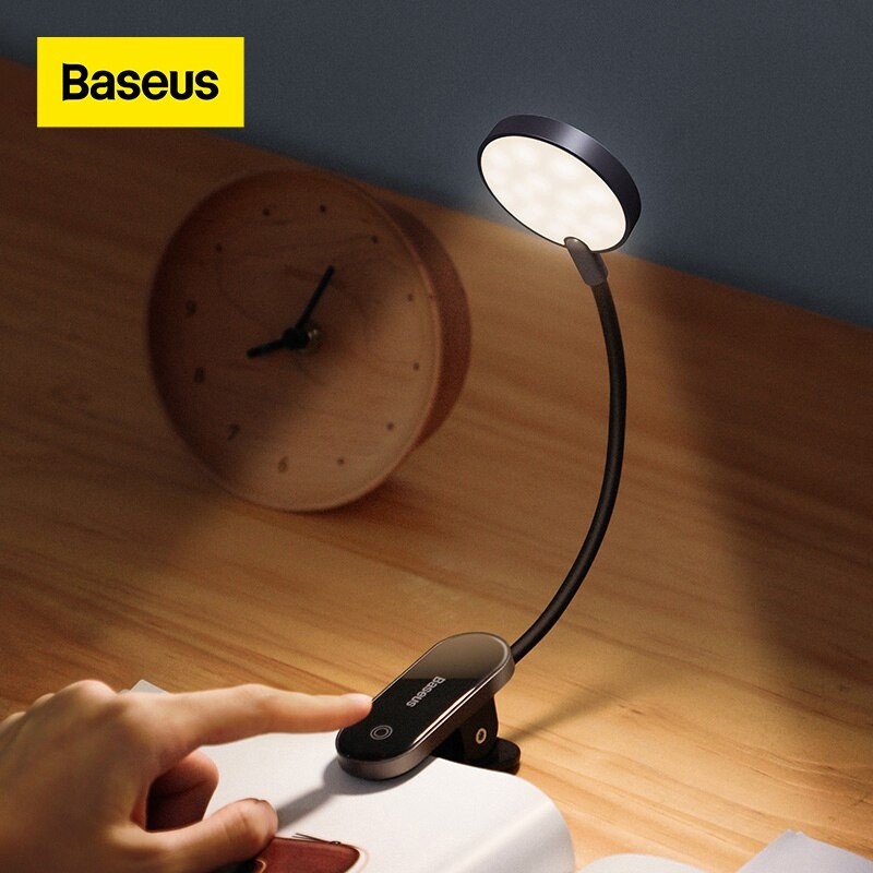Baseus โคมไฟอ่านหนังสือ โคมไฟแบบหนีบ ถนอมสายตา LED light โคมไฟตั้งโต๊ะ ...