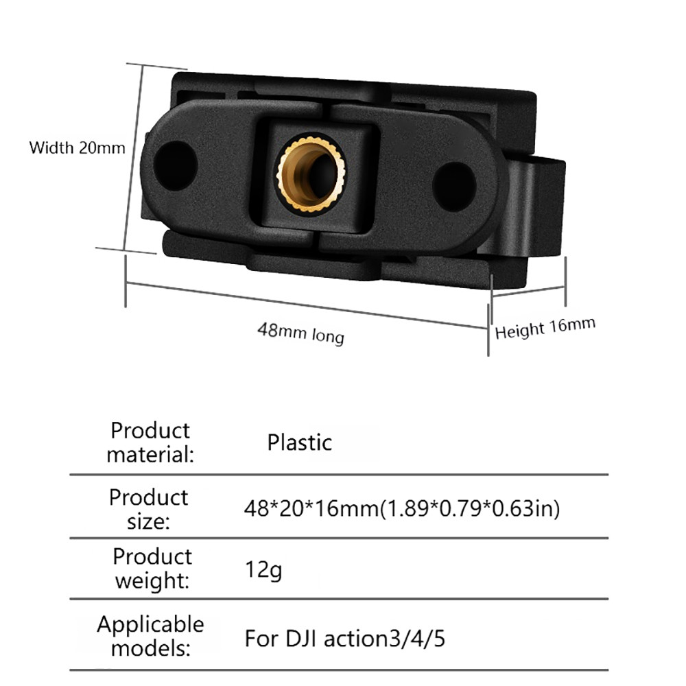 Magnetic Two-claw Adapter For DJI ACTION 3/4/5 Camera ขายึดแม่เหล็ก ...