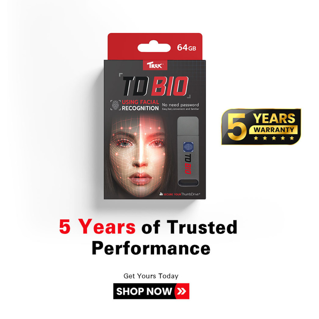 (มีส่งด่วน) Trek Flash Drive (แฟลชไดร์ฟ) TD BIO 64GB USB3.2 Gen1 แฟลช ...