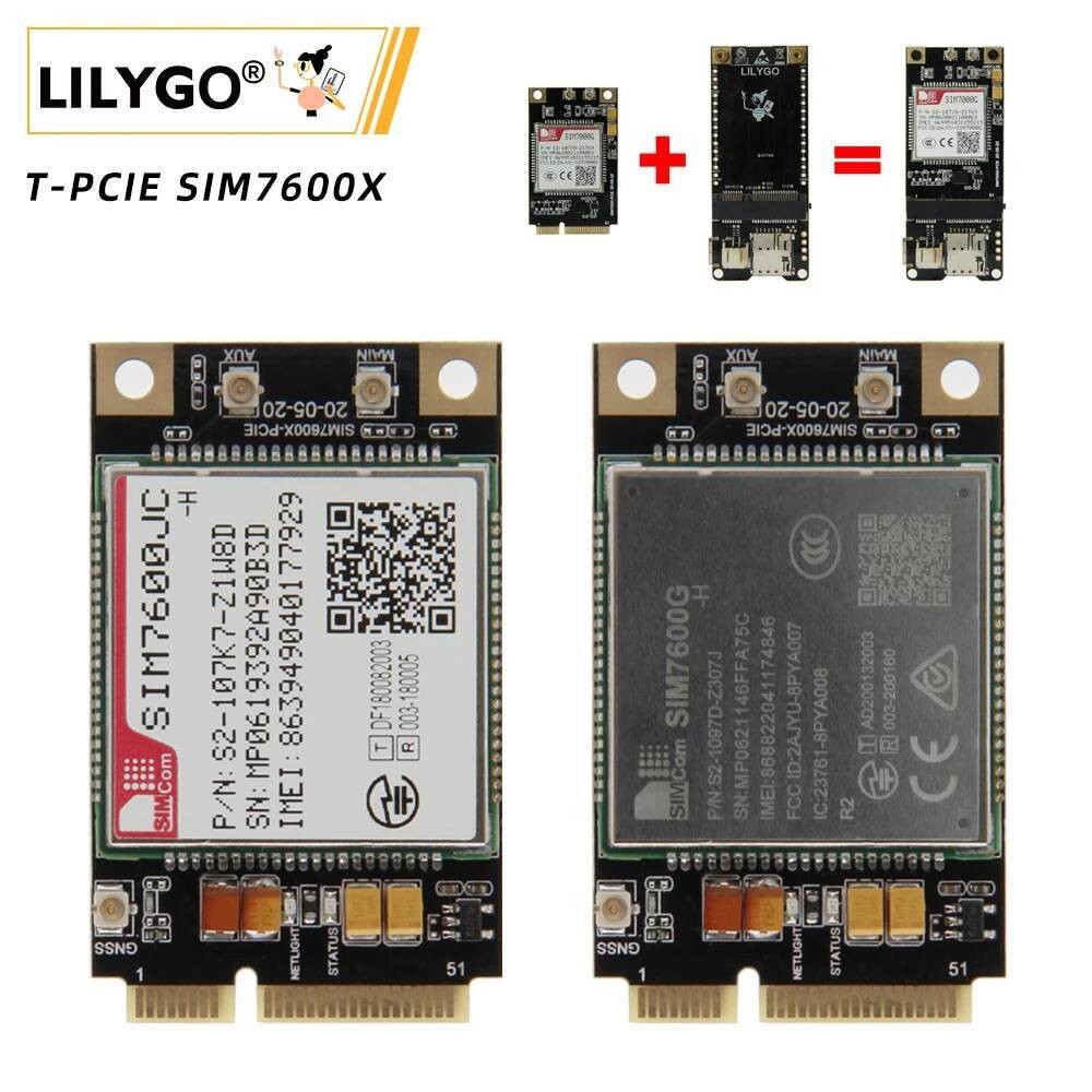 ลิลลี่โก® T-PCIE SIM7600 LTE 4G บอร์ดพัฒนา IOT โมดูล GNSS SIM7600G ...