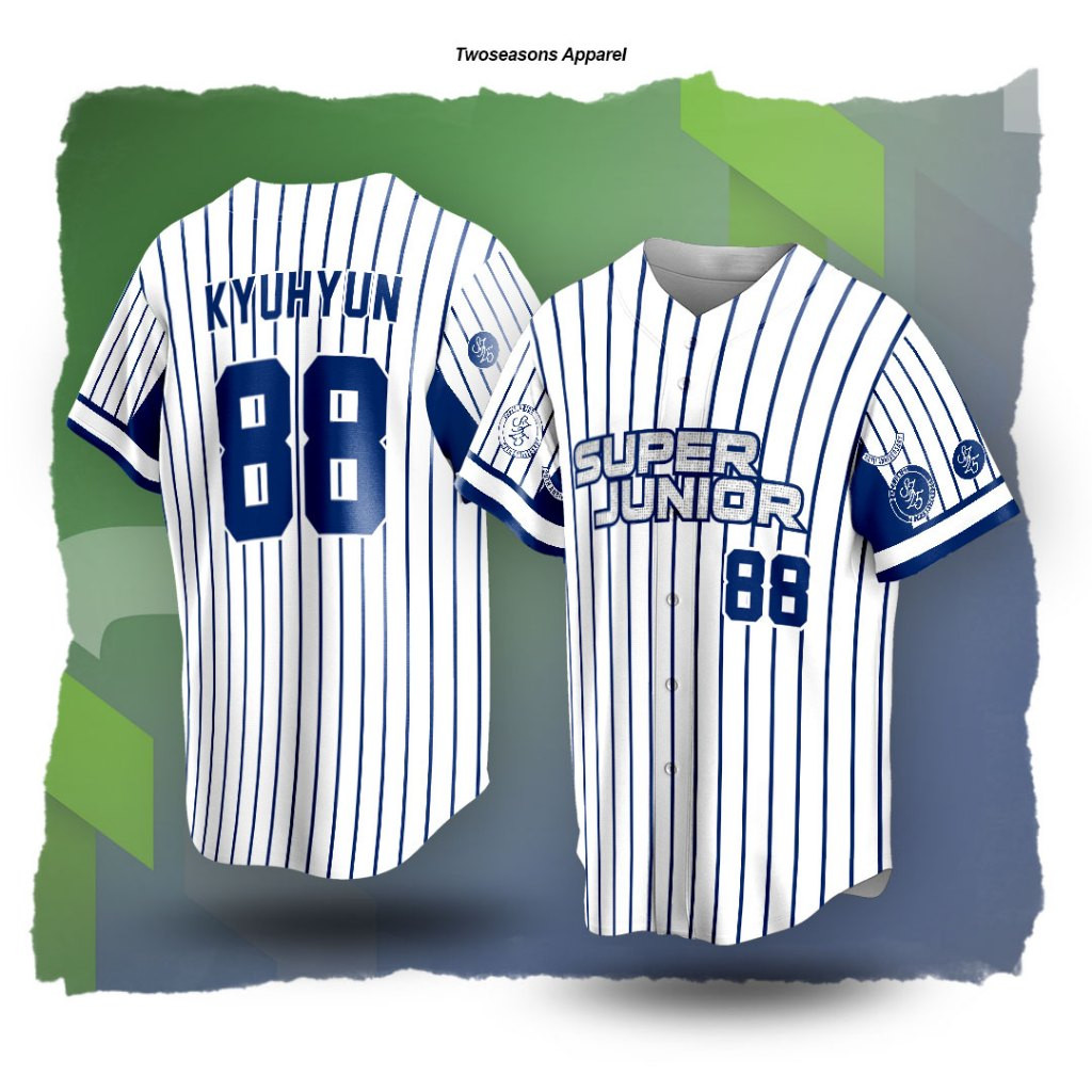 เจอร์ซีย์เบสบอล Unofficial Super Junior Super Show Suju Kpop