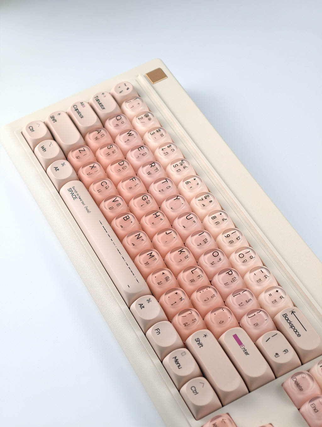 In StockThai/English Liquid Foundation Keycap HOA โปรไฟล์ 132 คีย์ PBT ...