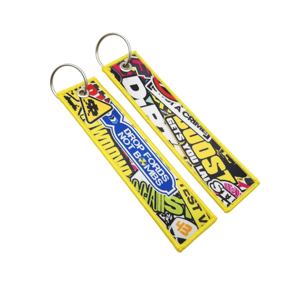 รถจักรยานยนต์รถยนต์ JDM Key Chain Initial D ปักแท็กกุญแจสไตล์พวงกุญแจอะ ...
