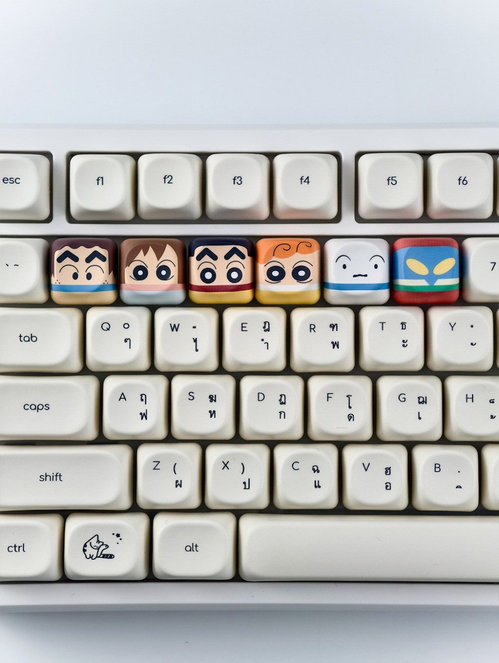 Crayon Shin-Chan Keycaps 6pcs PBT MOA Profile Dye Sublimation Wooting ...