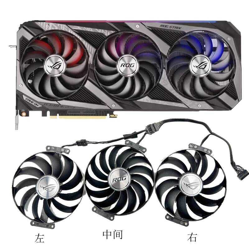 พัดลมการ์ดกราฟิก Asus 3080Ti 3070 Raptor 3090 6700xt 6800 ROG STRIX ...