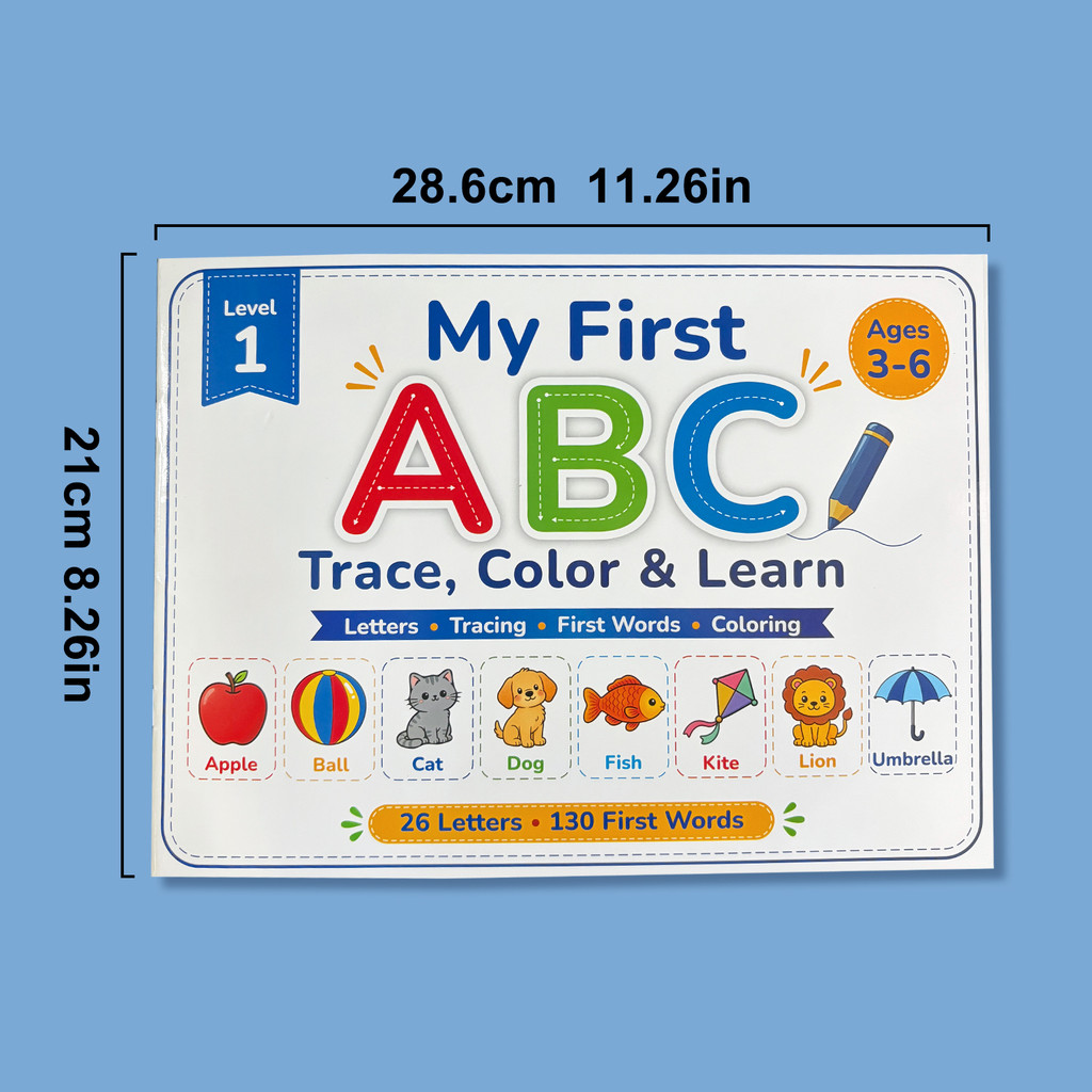 32P My First ABC Trace, สี, และเรียนรู้ตัวอักษร Workbook สําหรับเด็ก ...