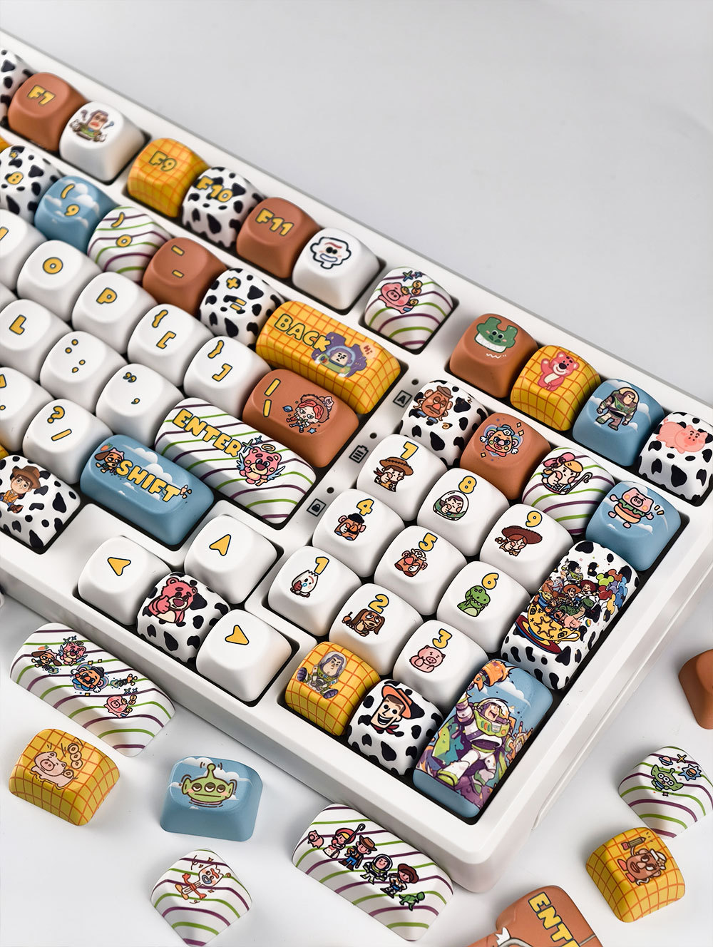 Toy Story Keycaps 130 คีย์ MOA/เชอร์รี่โปรไฟล์ PBT Dye Sublimation ...
