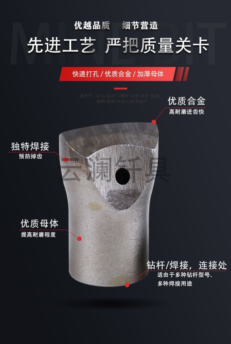 Chisel Drill Bit - Alloy Rock Drill Head for Air Hammers, Piling Rigs ...