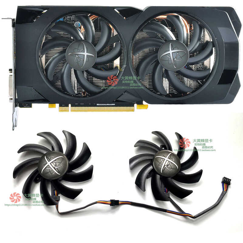 ยี่ห้อใหม่ XFX/XFX RX460 470D Black Wolf รุ่น RX474 480 กราฟิกการ์ดพัด ...