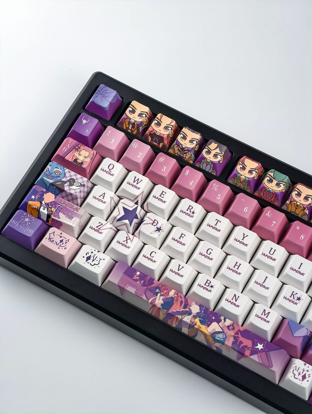 HUNTR/X Keycaps MOA/เชอร์รี่โปรไฟล์ 130 คีย์ PBT Aula F75 Dye ...