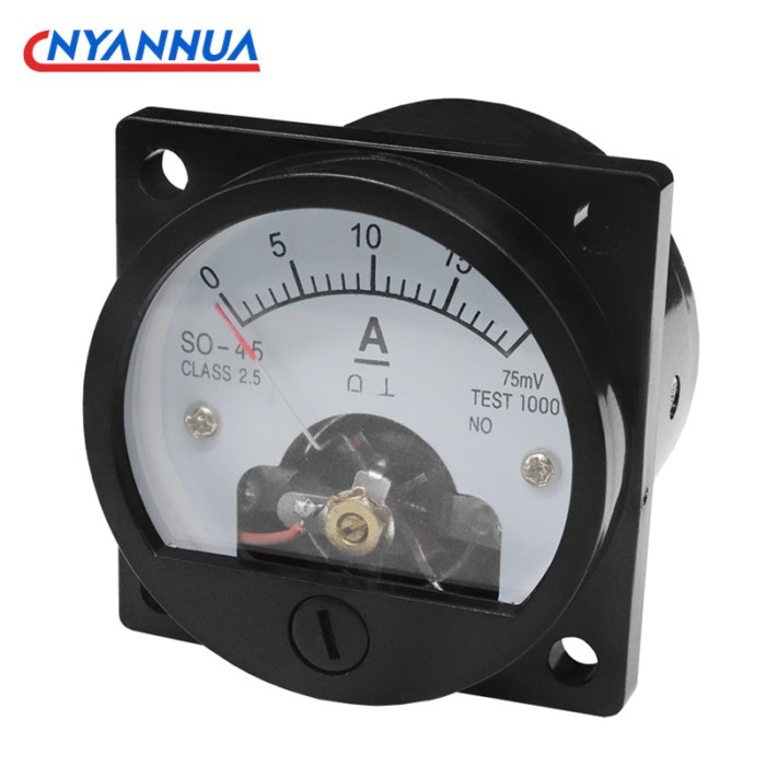 SO45-V Analog Round Type DC Voltmeter 5V 10V 15V 20V 25V 30V 50V 47 ...