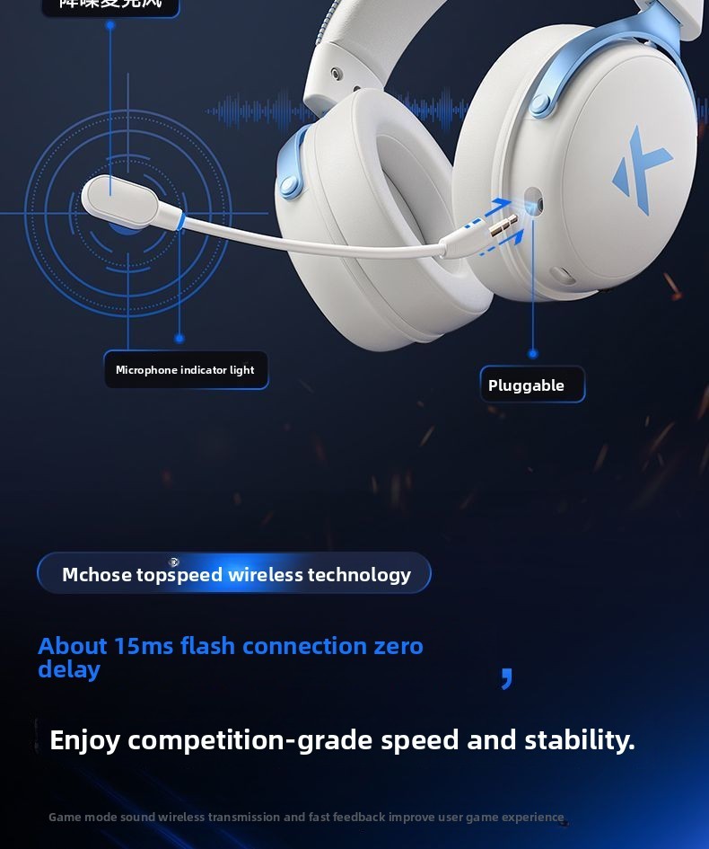 MCHOSE V9 Pro Wireless Esports Headset Tri Mode Gaming Bluetooth ...