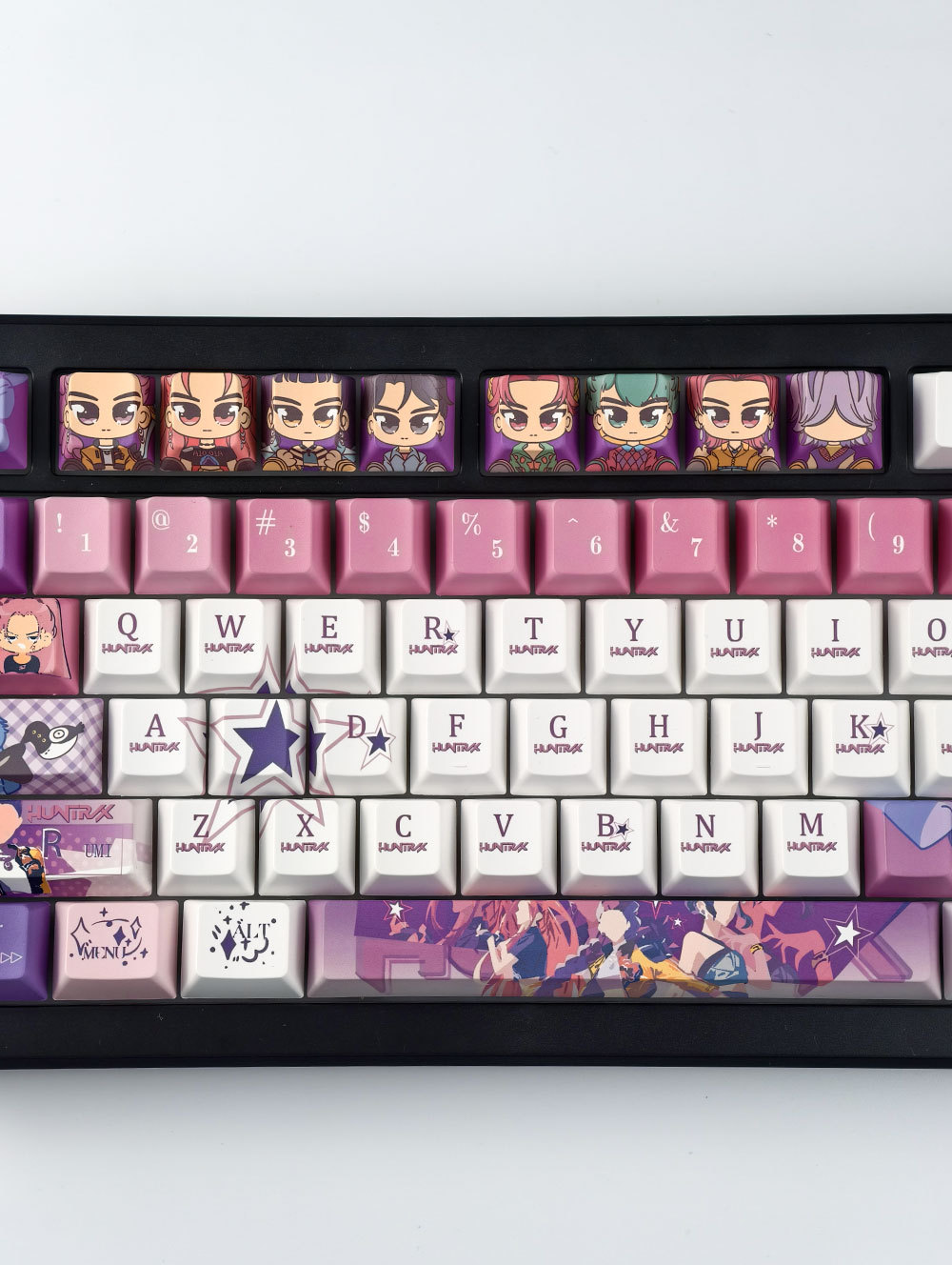 HUNTR/X Keycaps 130 คีย์ MOA/เชอร์รี่โปรไฟล์ PBT Dye Sublimation Aula ...