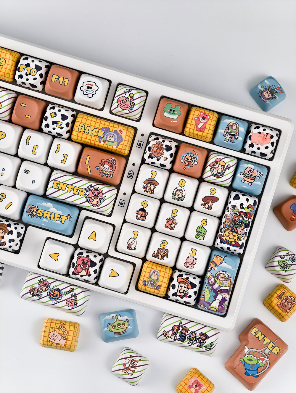 Toy Story Keycaps 130 คีย์ MOA/เชอร์รี่โปรไฟล์ PBT Dye Sublimation ...