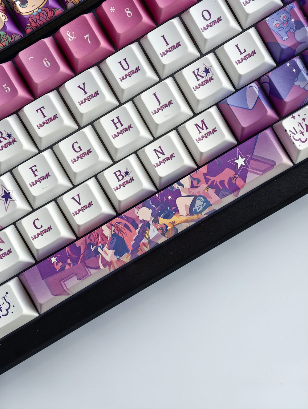 HUNTR/X Keycaps MOA/เชอร์รี่โปรไฟล์ 130 คีย์ PBT Aula F75 Dye ...