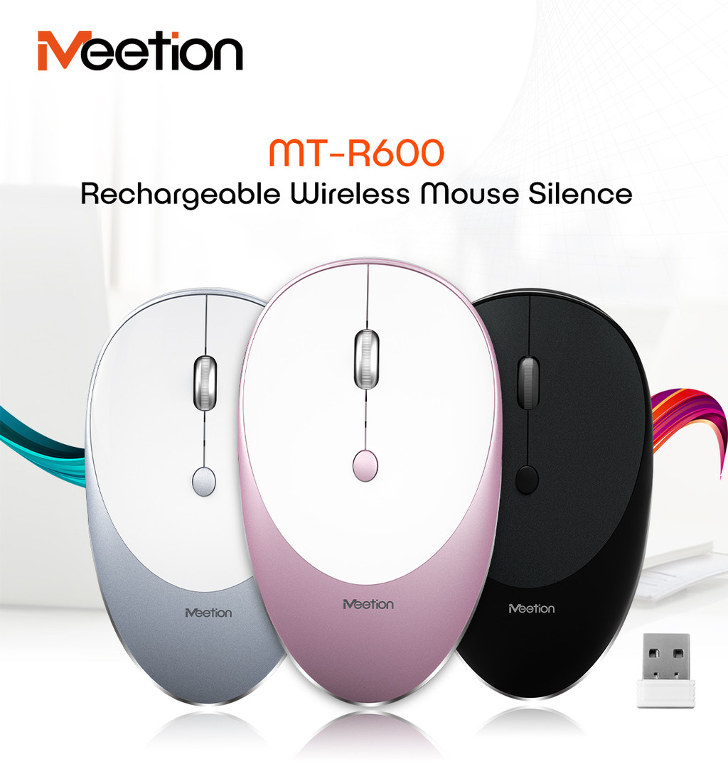 Meetion R600 Mini Wireless Mouse 2.4G Silent Click ชาร์จแบบพกพาสําหรับ ...