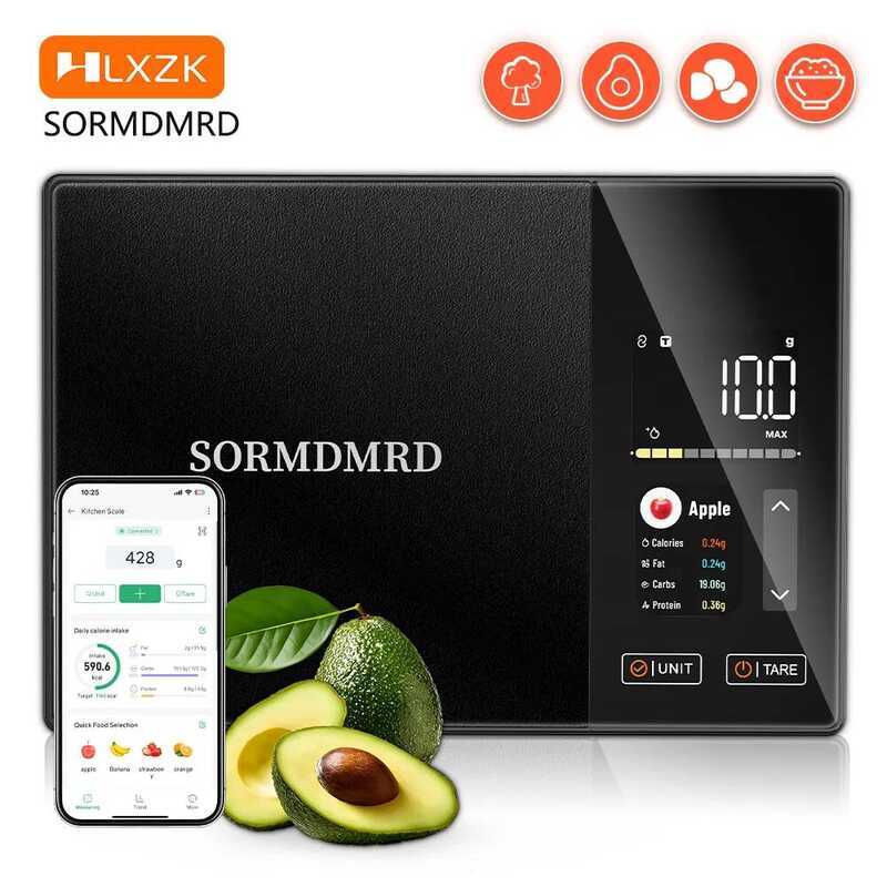 C Smart Kitchen Scale Food Calorie Protein Carbs Nutritional Calculator ...