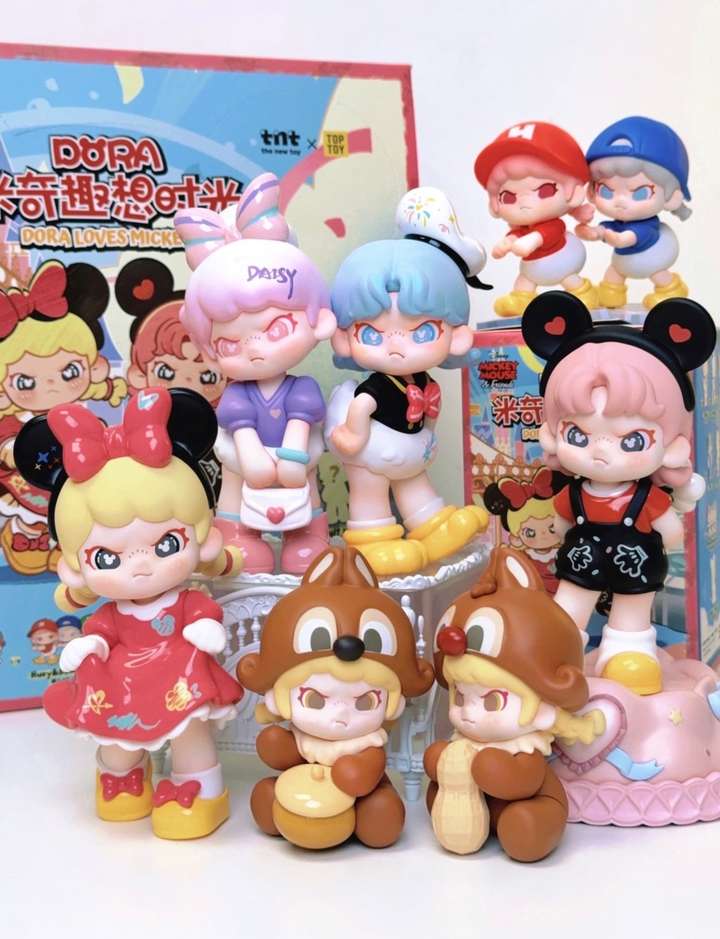 Dora Loves Mickey Series Figures TNTSPACE disney dora Blind box gift ...