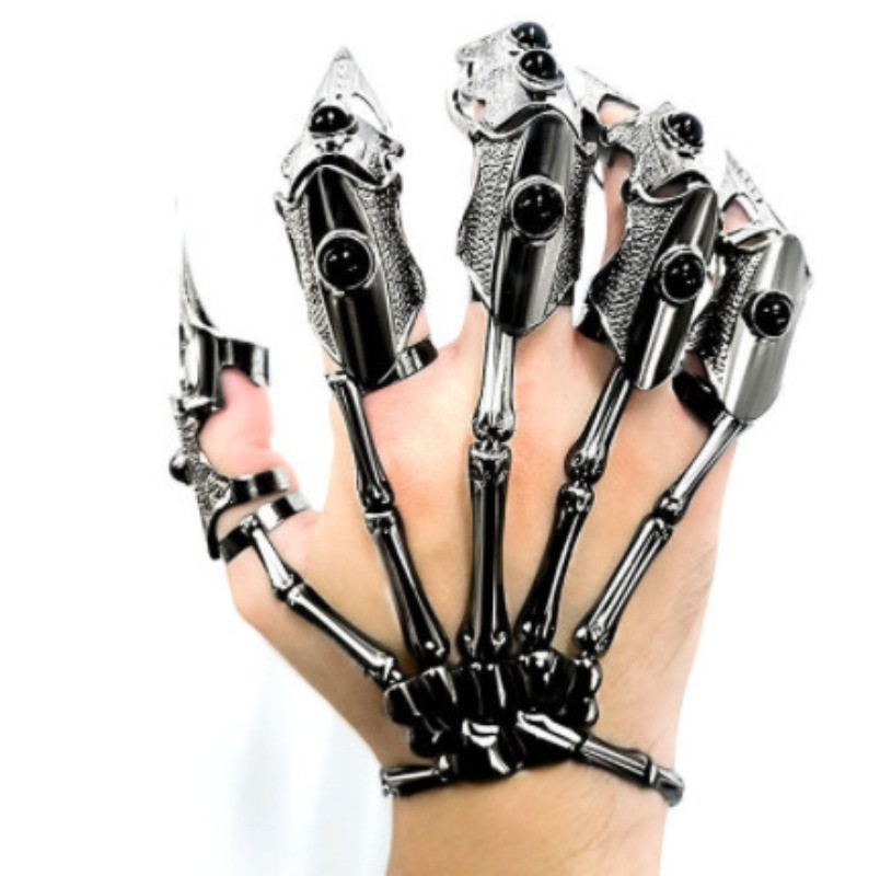Cyberpunk Futuristic Bionic Mechanic Glove - Adjustable Jewelry ...