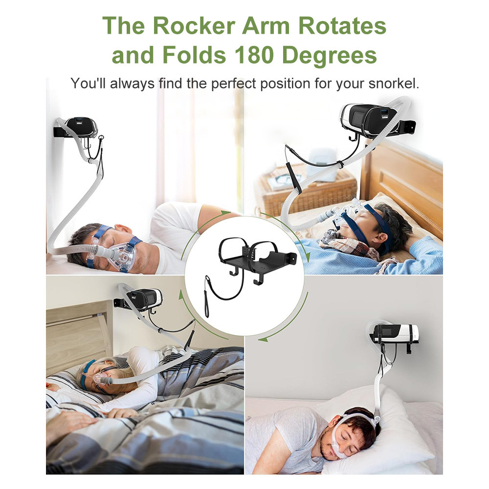 โลหะ Cpap Wall Mount ชั้นวางสําหรับ AirSense 10 & 11 ปรับมุม Cpap ท่อ ...