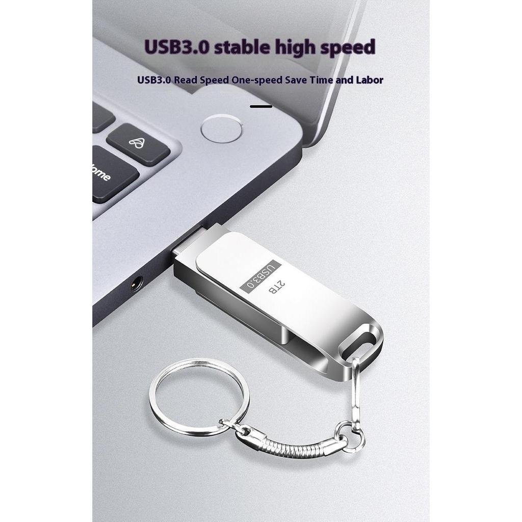แฟลชไดรฟ์ 2TB โลหะ USB 3.0 Flash Drive Pendrive High Speed Flash Disk ...