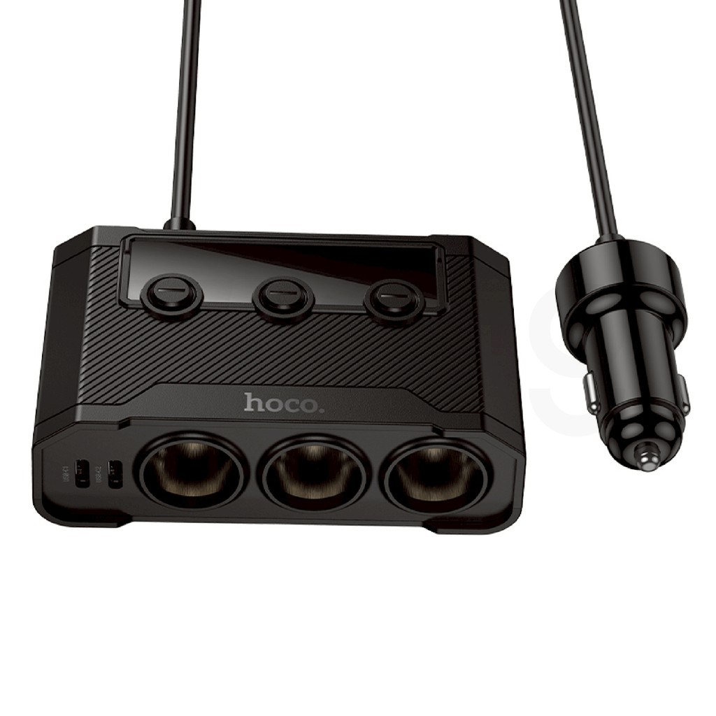 หัวชาร์จในรถยนต์ HOCO Z64 ที่ชาร์จในรถ 240W 3 ช่องจุด + 4 ช่องชาร์จ (2 ...