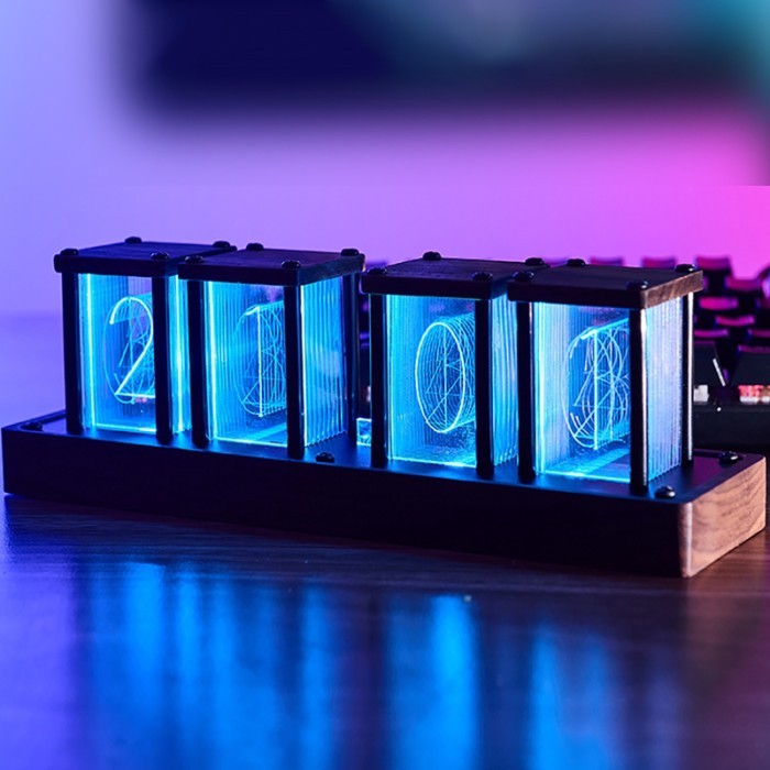 Vintage 16Million RGB Nixie Tube Clock DIY Table Clock Led Digital ...