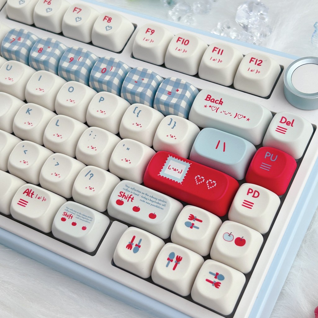 MAIMOOO Kawaii Kaomoji Keycap 120 คีย์ MOA/เชอร์รี่โปรไฟล์ PBT น่ารัก ...
