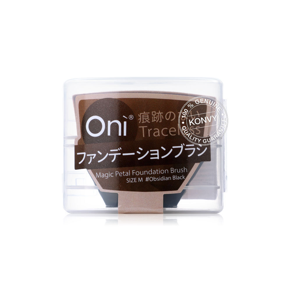 Oni Magic Petal Foundation Brush Size M #Obsidian Black โอนิ แปรงลงรอง ...