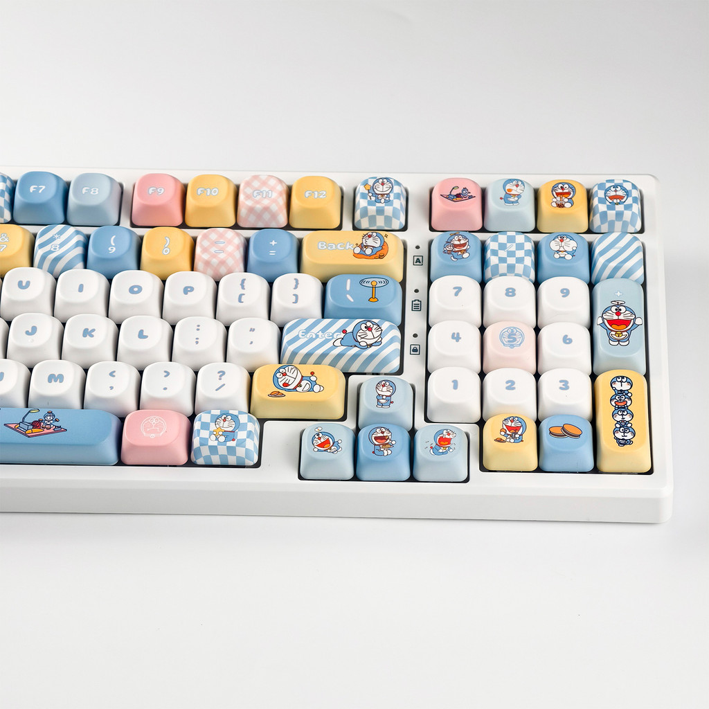 MAIMOOO การ์ตูน Keycaps 120 คีย์ MOA โปรไฟล์ PBT Doraemon Keycap Aula ...
