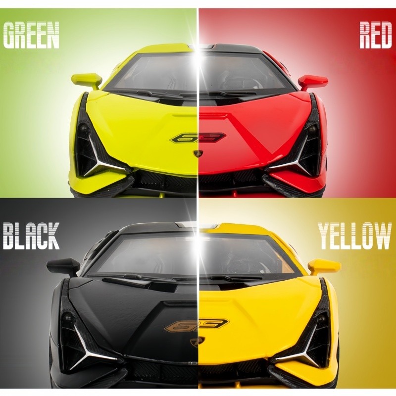 LAMBO-LIGHTNING 1:32 รถสปอร์ตขนาดเล็กอัลลอย เอฟเฟกต์แสงและเสียง Pull ...