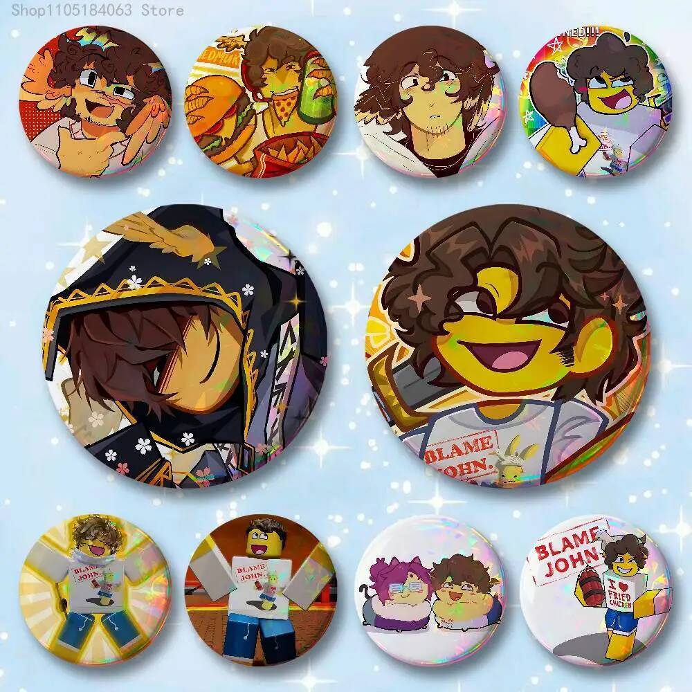John S-Shedletsky Badges 25 32 44 58 75 มม.รอบคอสเพลย์ Pin Bag Decor ...