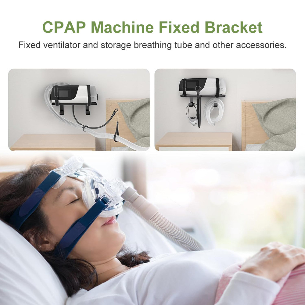 โลหะ Cpap Wall Mount ชั้นวางสําหรับ AirSense 10 & 11 ปรับมุม Cpap ท่อ ...