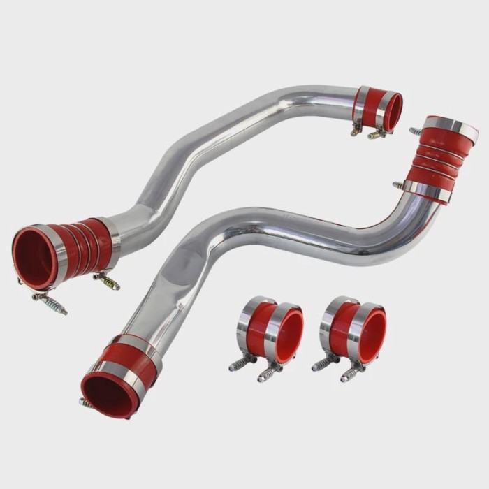 thumbnail image 2 of Polished 3" Intercooler Pipe & Boot Kit For Ford 7.3L Powerstroke 1999.5-2003 – Stainless Steel + Rubber 2 of 6