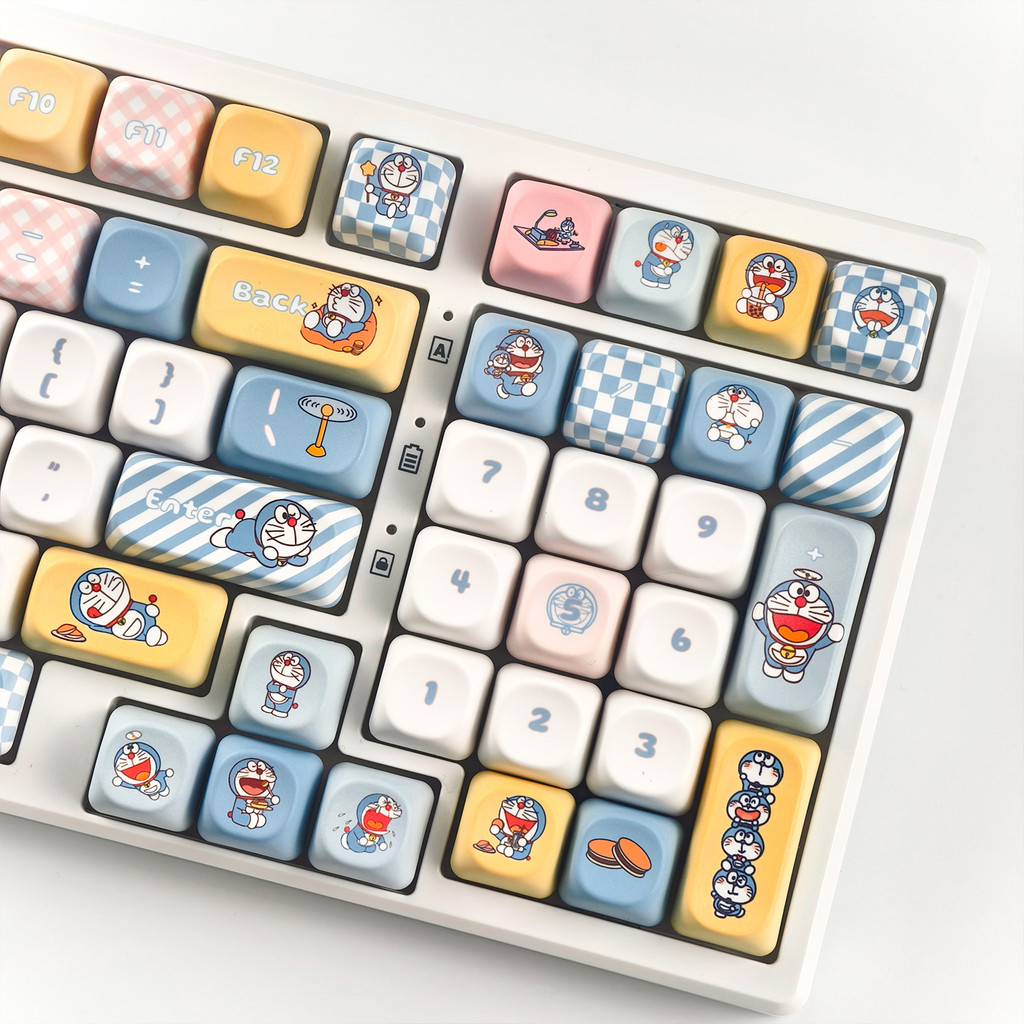 MAIMOOO Doraemon Keycap MOA โปรไฟล์ 120 คีย์ PBT Aula F75 F99 RK100 ...