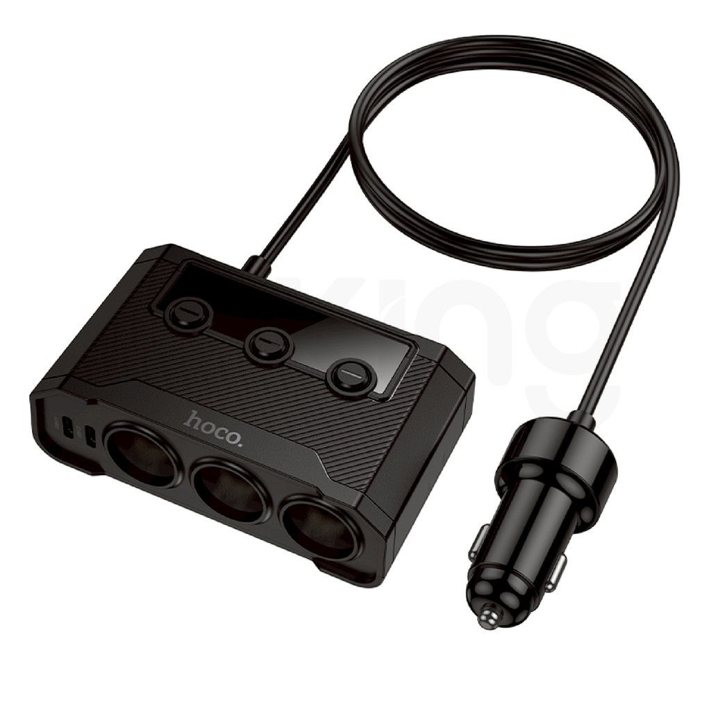 หัวชาร์จในรถยนต์ HOCO Z64 ที่ชาร์จในรถ 240W 3 ช่องจุด + 4 ช่องชาร์จ (2 ...