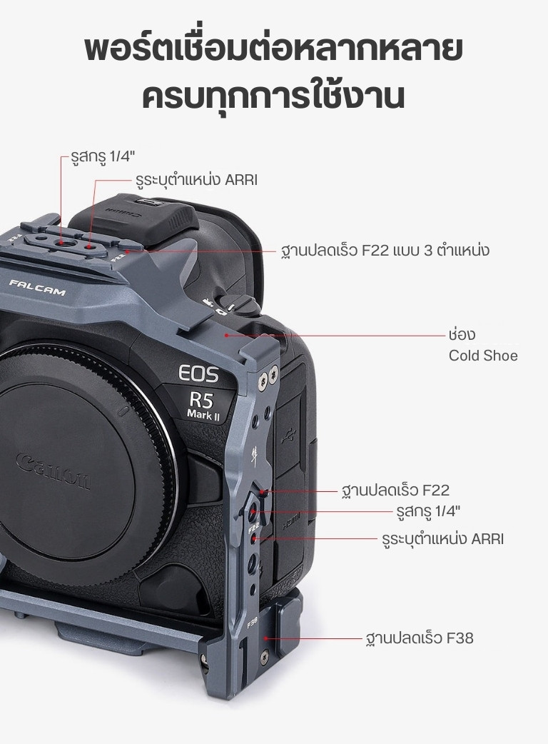 Falcam F22 F38 F50 Camera Cage เคสกล้อง Rig ระบบปลดเร็ว สำหรับ Canon ...