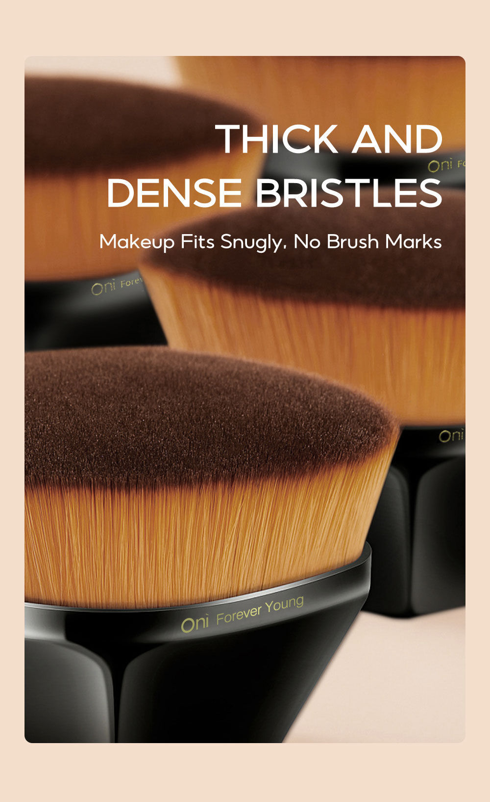 Oni Magic Petal Foundation Brush Size M #Obsidian Black โอนิ แปรงลงรอง ...