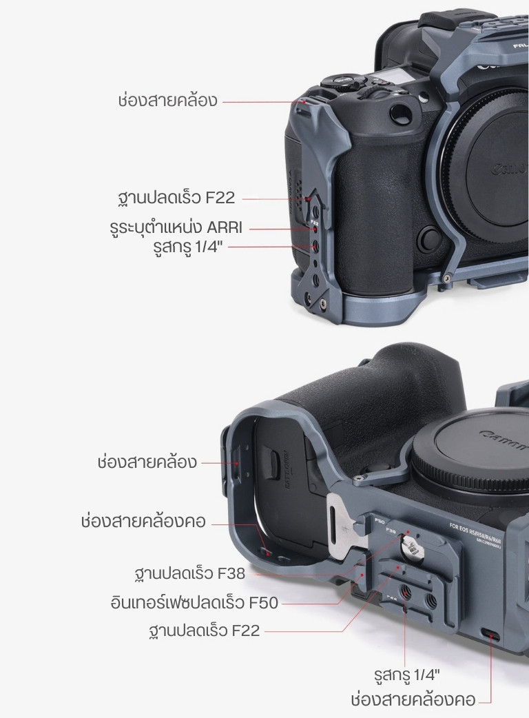 Falcam F22 F38 F50 Camera Cage เคสกล้อง Rig ระบบปลดเร็ว สำหรับ Canon ...