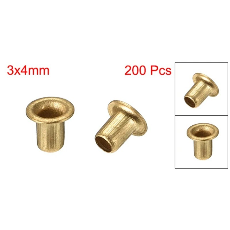 200 ชิ้น Hollow Rivet Through Hole ทองแดง Hollow Rivets Grommets สอง ...