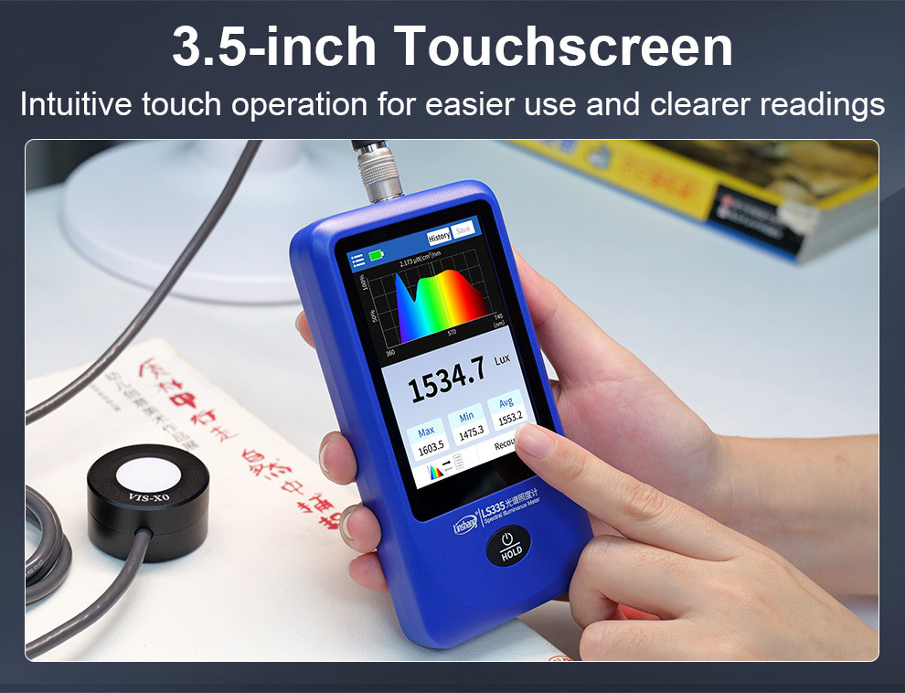 LS335 Spectrometer เครื่องวัดสเปกตรัมของแสง CRI meter CCT Lux Tester ...